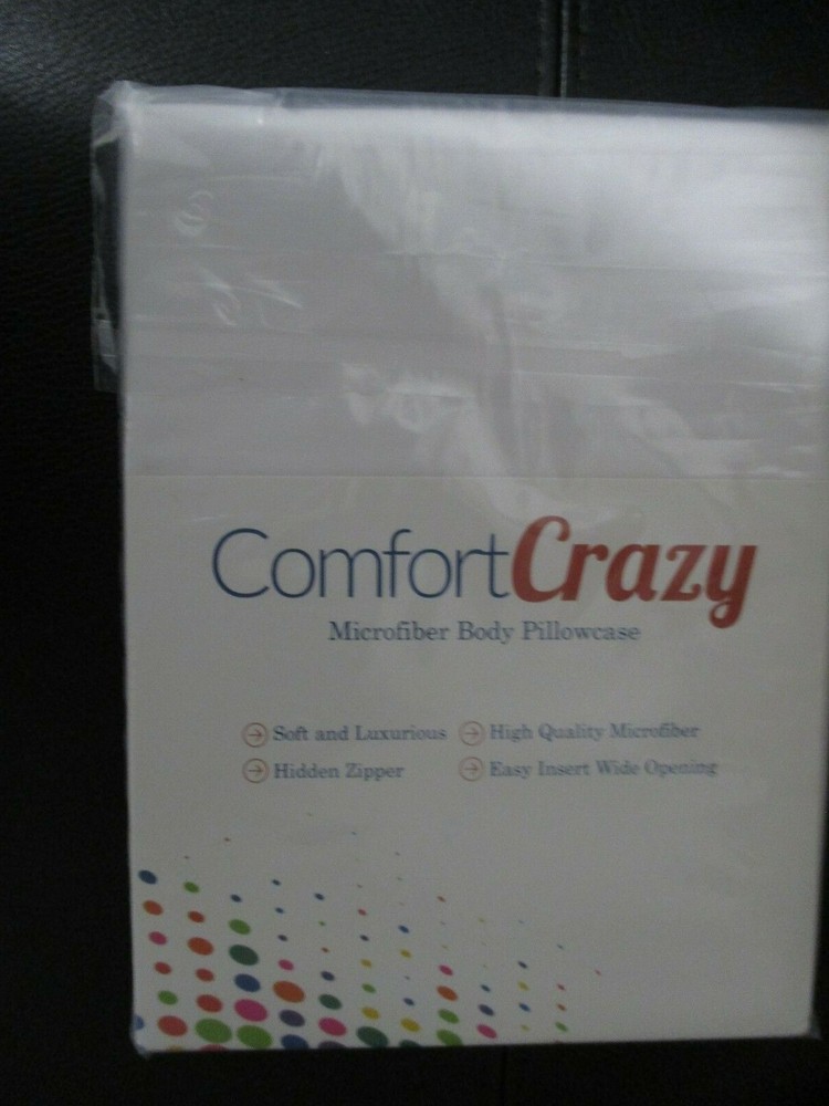 Comfort Crazy Microfiber Body Pillowcase 100% Polyester 21"x55" NEW - SEALED