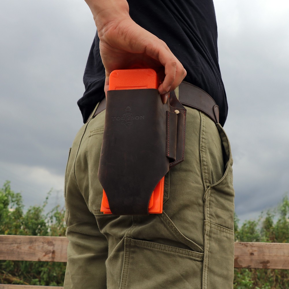 Leather Tool Holder Belt Storage Tree Logger Wedge Holster File Case Bag