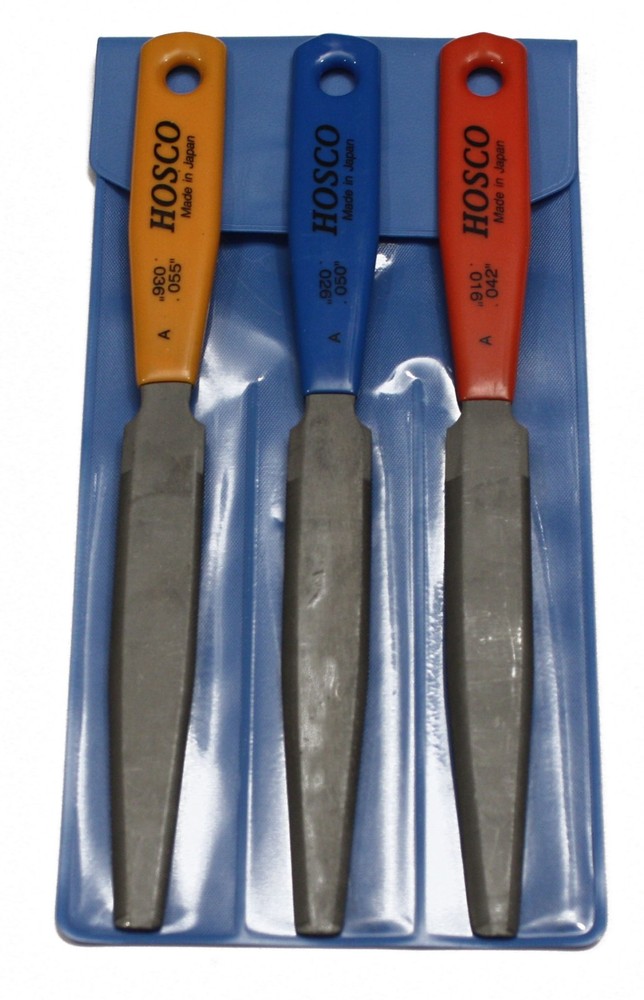 Hosco ACOUSTIC Guitar Nut File Set 3 double Sided Luthier Tools Ships From USA