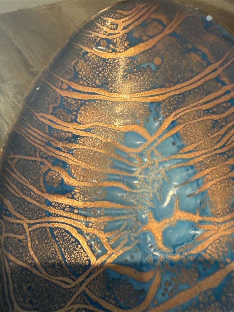 MCM Enamel On Copper Plate Multicolor / Great Design #19