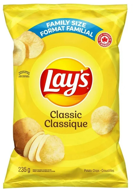 Lay's Classic Potato Chips, 235g (2 Pack)
