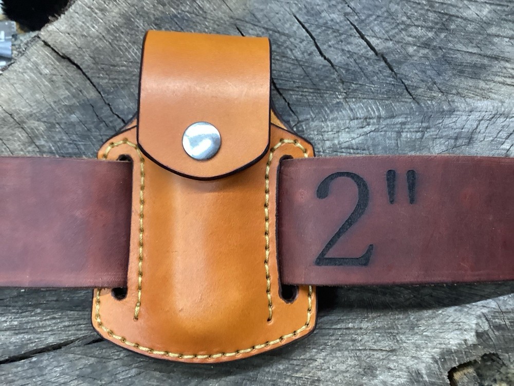Buck 112 Size Leather Pancake Folding Knife Sheath (Sheath Only)