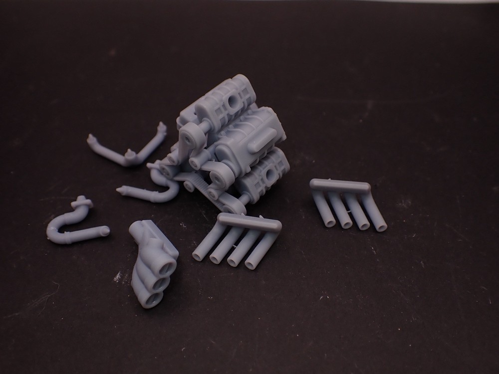 Triple Supercharged Engine 1/24 1/25 3D printed