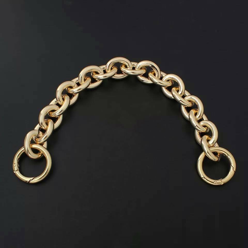 Chunky High Quality Statement Chain Strap Gold Silver 45cm shoulder pouch