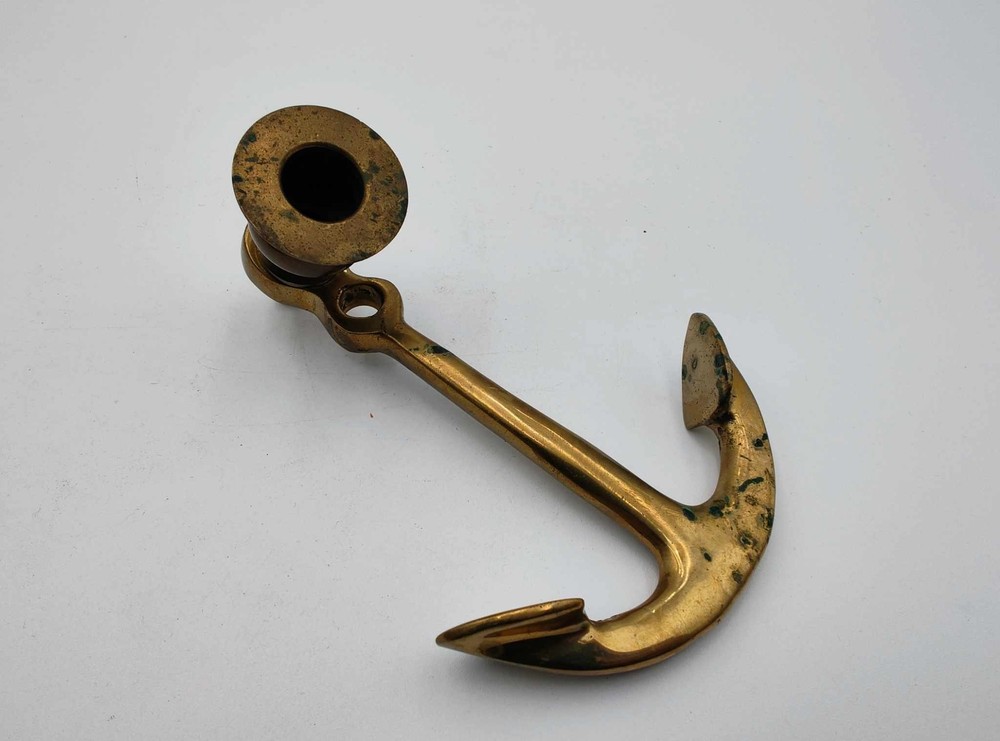 Solid Brass Anchor Candle Snuffer - Nautical Boat Ship