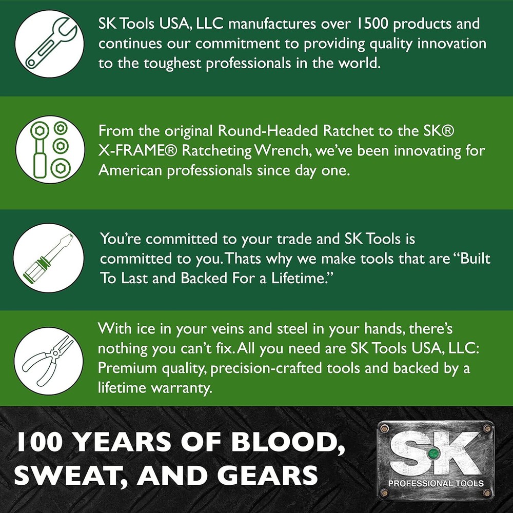 SK Tools 8 Mm 1/4" Drive 6 Point Metric Deep Chrome Socket (41704)