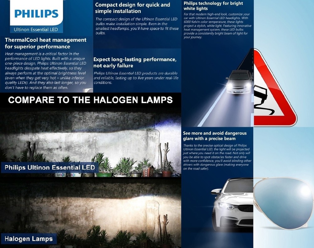 Philips Ultinon Pro3101 LED White 9005XS Two Bulbs Head Light High Beam Replace