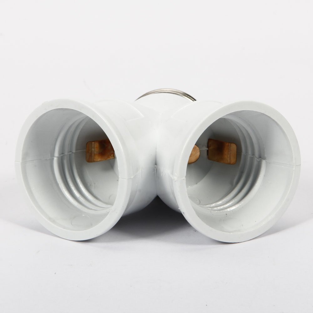 4 Pieces 2 in 1 Socket Splitter Adapter For E26/E27 Medium Socket
