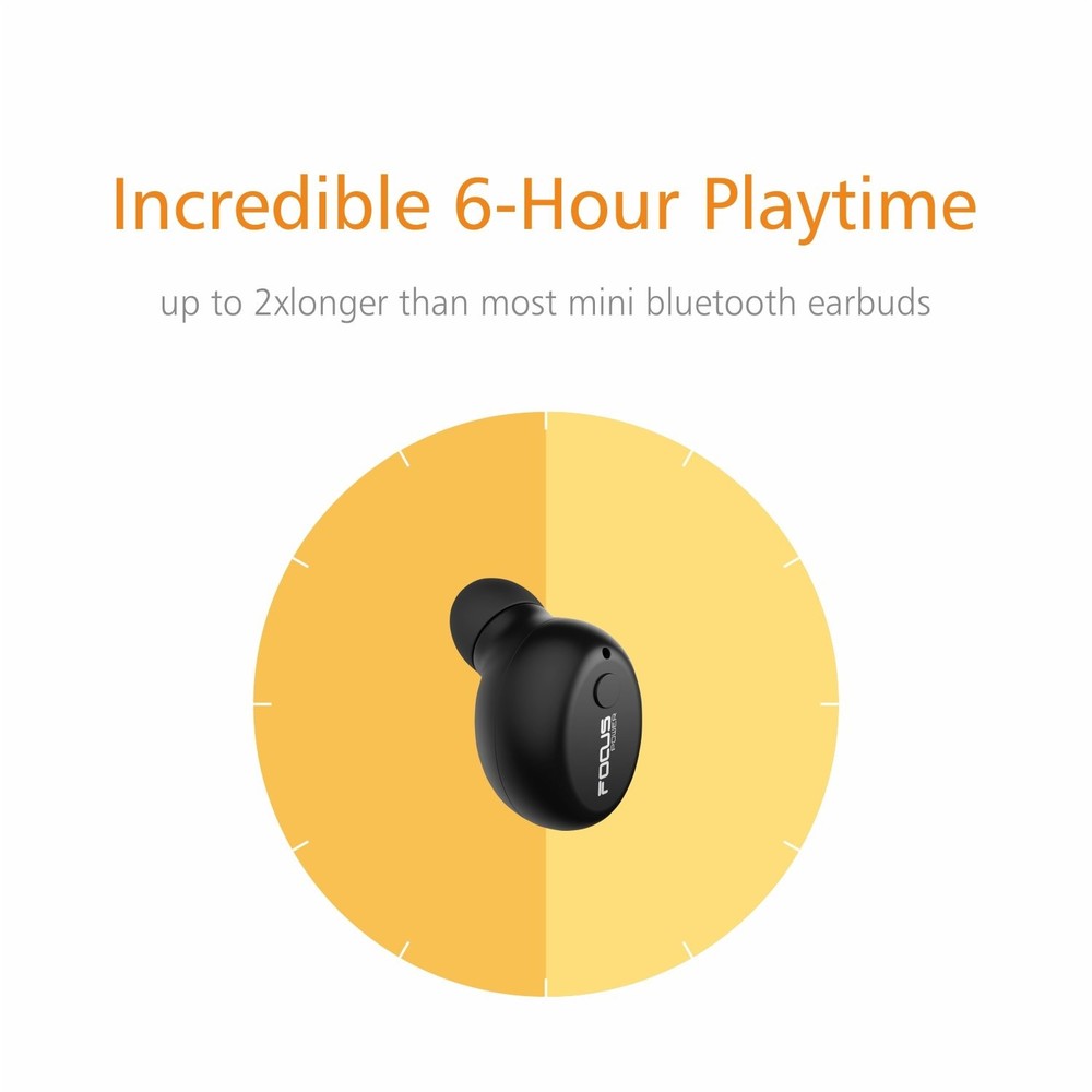 F10 Mini Bluetooth Earbud Smallest Wireless Invisible Headphone with 6 Hour P...