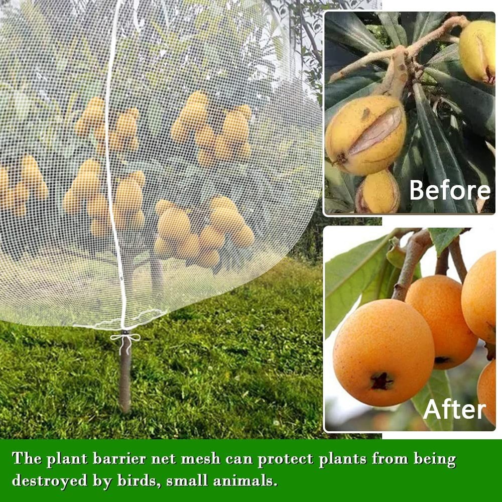 Fruit Tree Netting Covers with Zipper to Protect from Squirrels and Birds Large