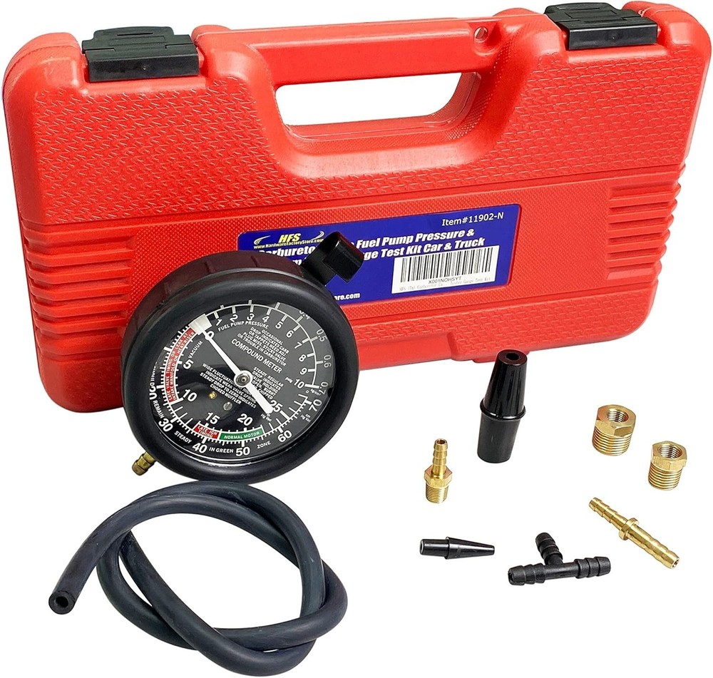 Professional Fuel Pump Tester Gauge Kit for Precise Pressure & Vacuum Testing