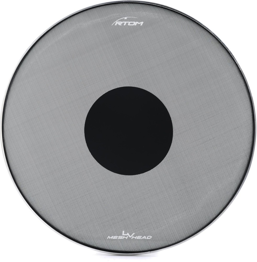 RTOM Low Volume Mesh Bass Drumhead - 22 inch (2-pack) Bundle