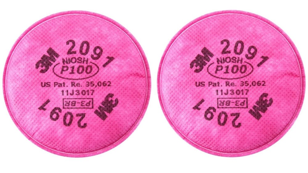 2 PR. 3M 2091 P100 Replacement Particulate Respirator Filter 6000, 7000 FF-400