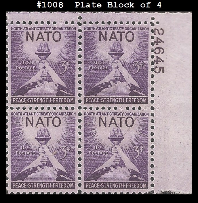 USA5 #1008 MNH PB4 NATO