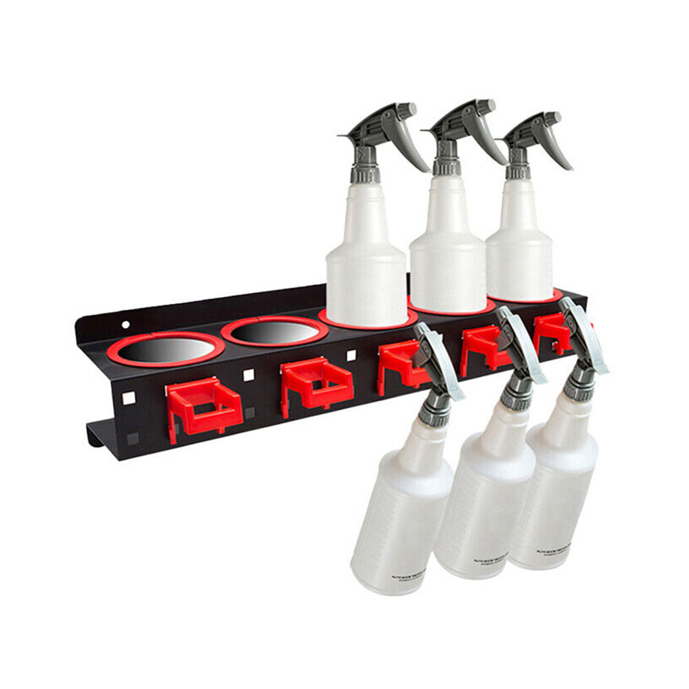 Salon Spray Bottle Storage Rack Holder Wall Rail Detailing Organizer 5 Hole US