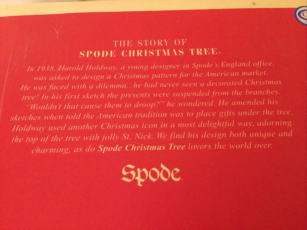 Spode Christmas Tree 8" Square Rim Serving Dish 2.5” Tall - Box - Microwave Safe