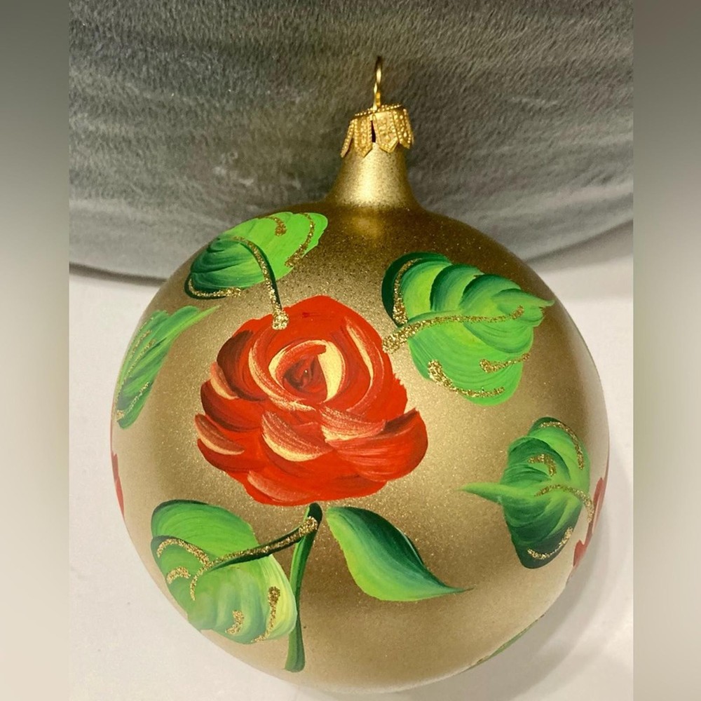 glass ball for christmas tree hand painted