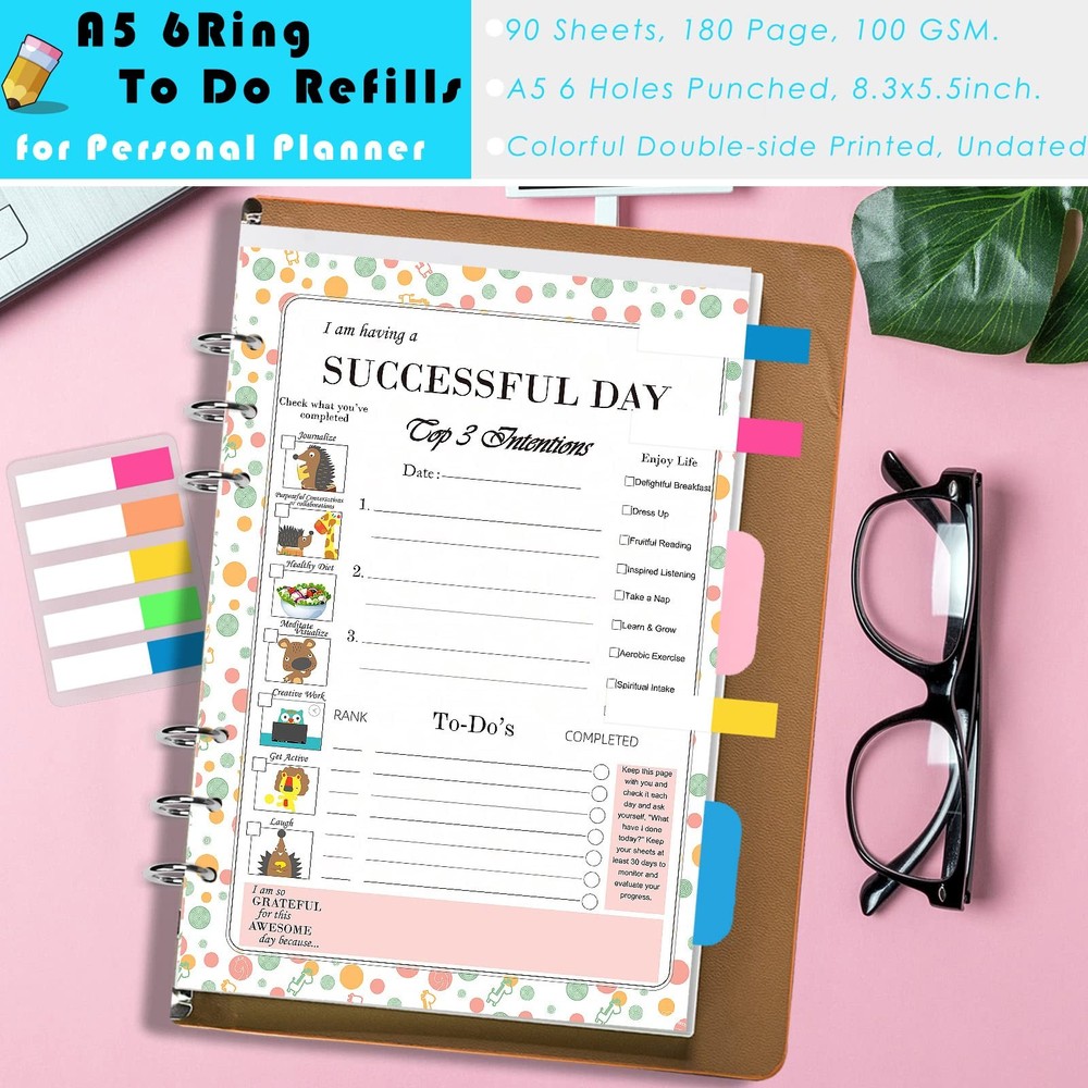 Rancco A5 Planner Inserts Daily To Do List A5, A Successful Days