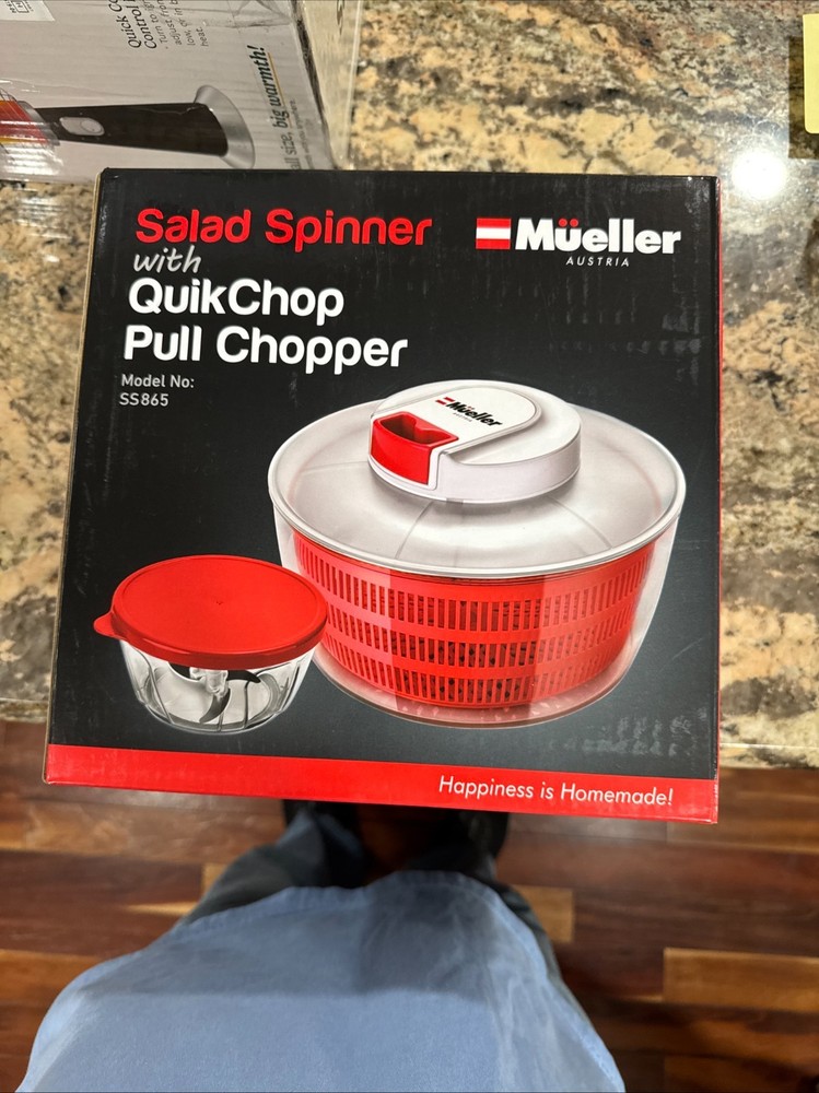Mueller Salad Spinner with Quikchop Pull Chopper MODEL SS865 NEW
