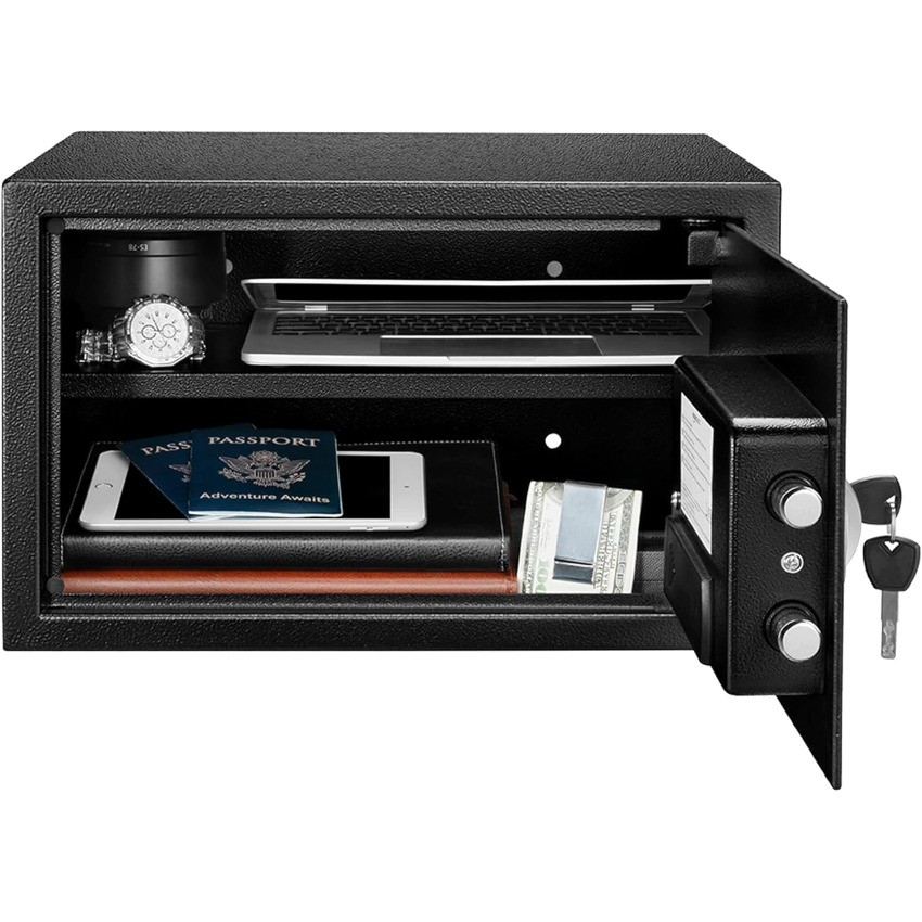 Amazon Basics Steel Security Safe and Lock Box with Electronic Keypad