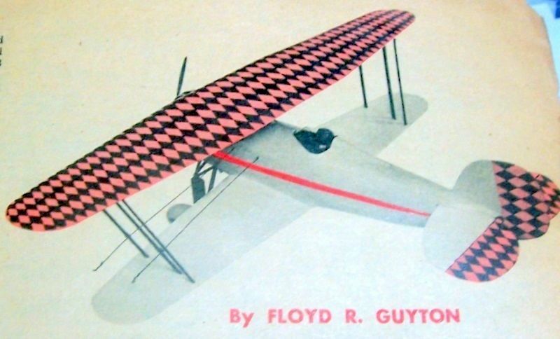 Air Trails TAPER WING WACO PLAN & CONSTRUCTION ARTICLE for37" UC Model Airplane