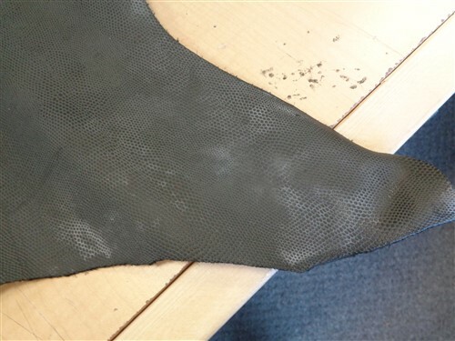 LEATHER HIDE BLACK TEXTED 40" X 45 1/2"