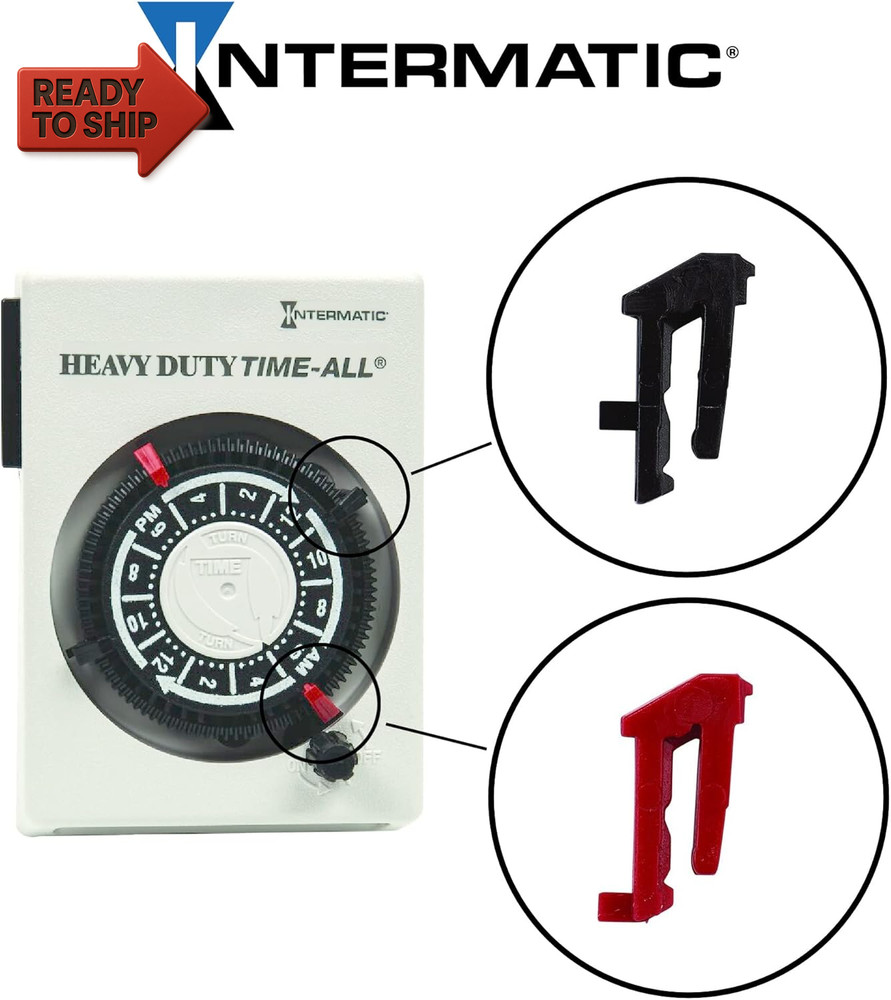 Cycle Timer Plastic Tripper Pins, 2 Red 2 Black