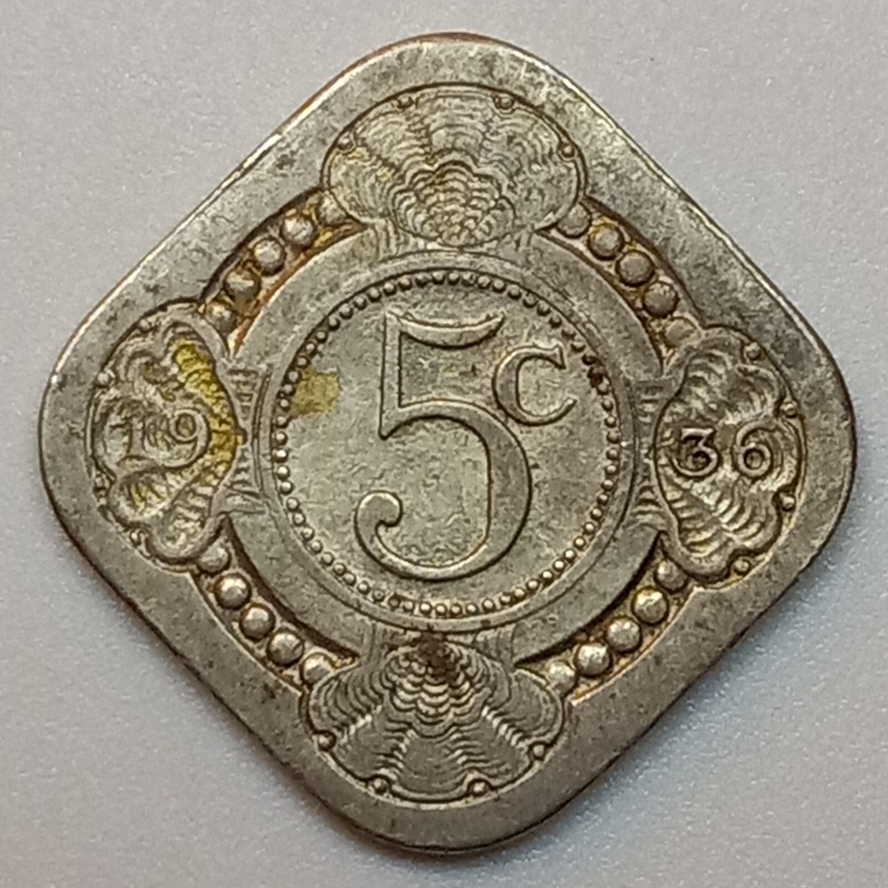 1936 Netherlands 5 Cents