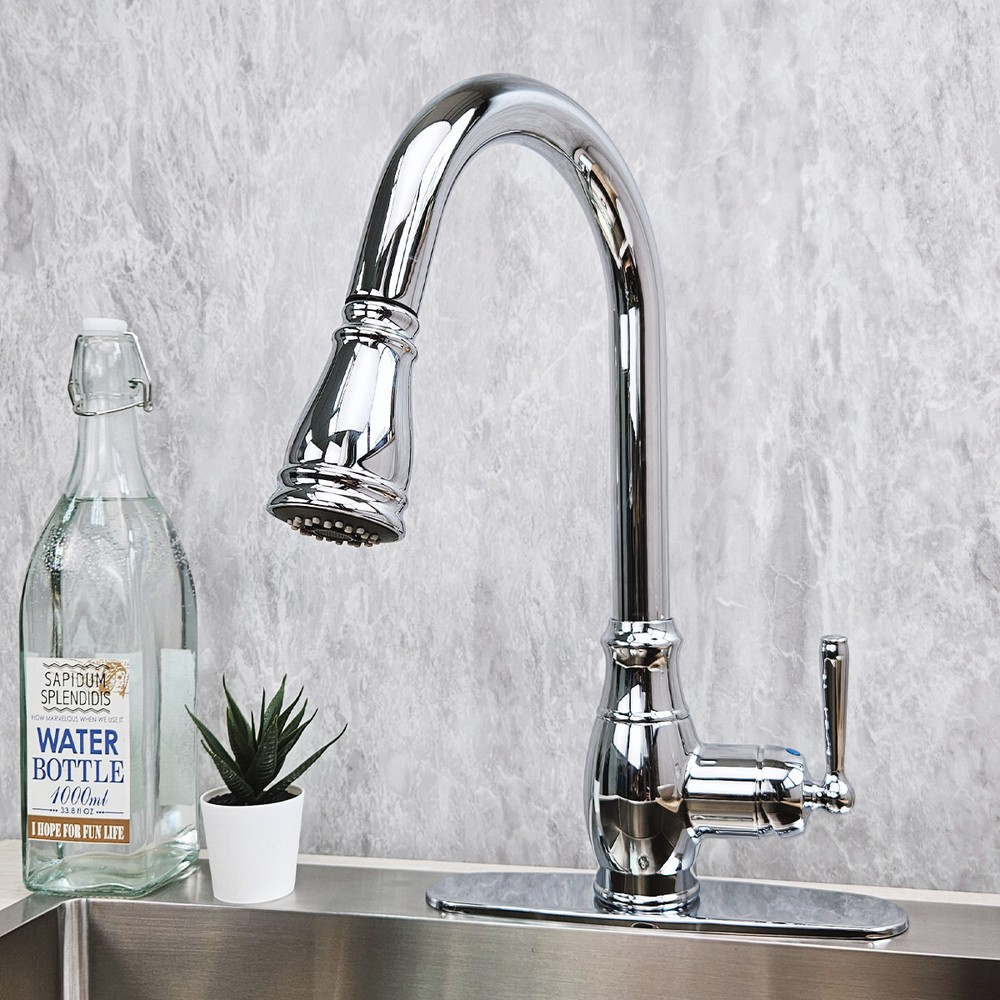 RELIAFLO Pull Down Kitchen Faucet in Polished Chrome - D11018-01