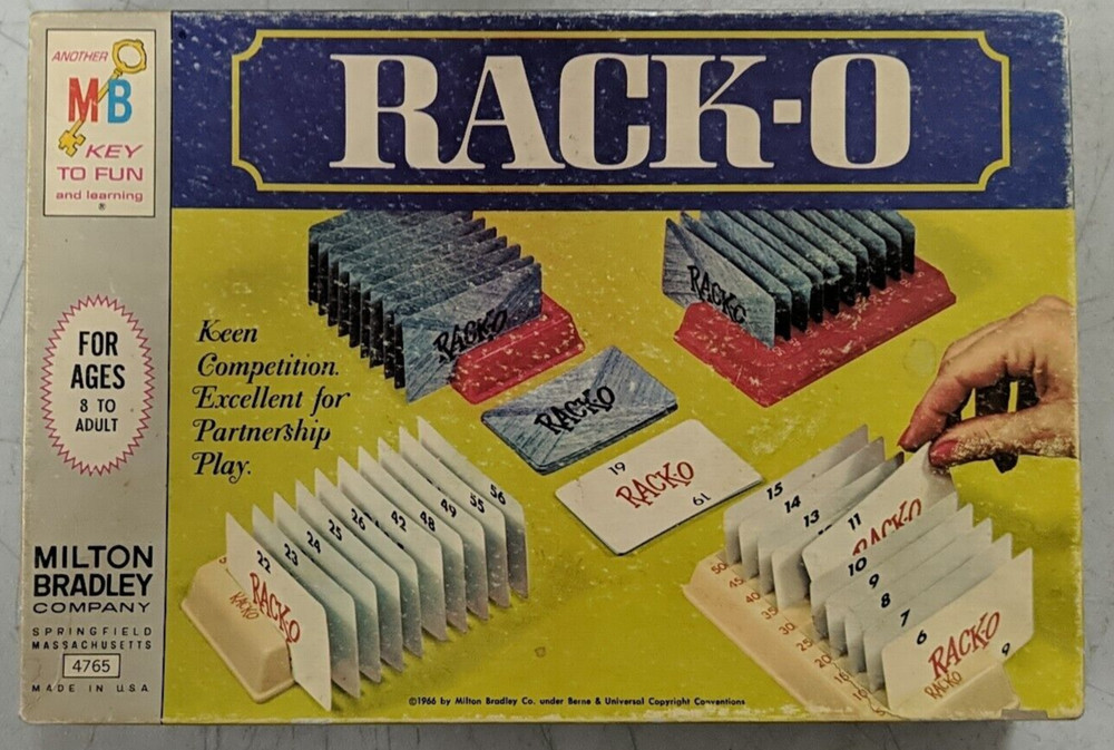 Rack-O 1966 Milton Bradley Complete Vintage Used
