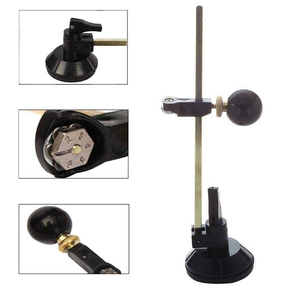 Adjustable Glass Circle Cutter Tool with Suction Cup and Round Handle