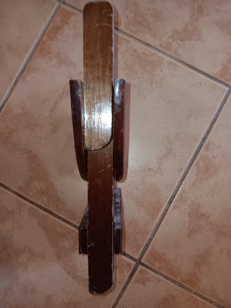 Vintage Peruvian Folding Stool Hand Tooled Leather