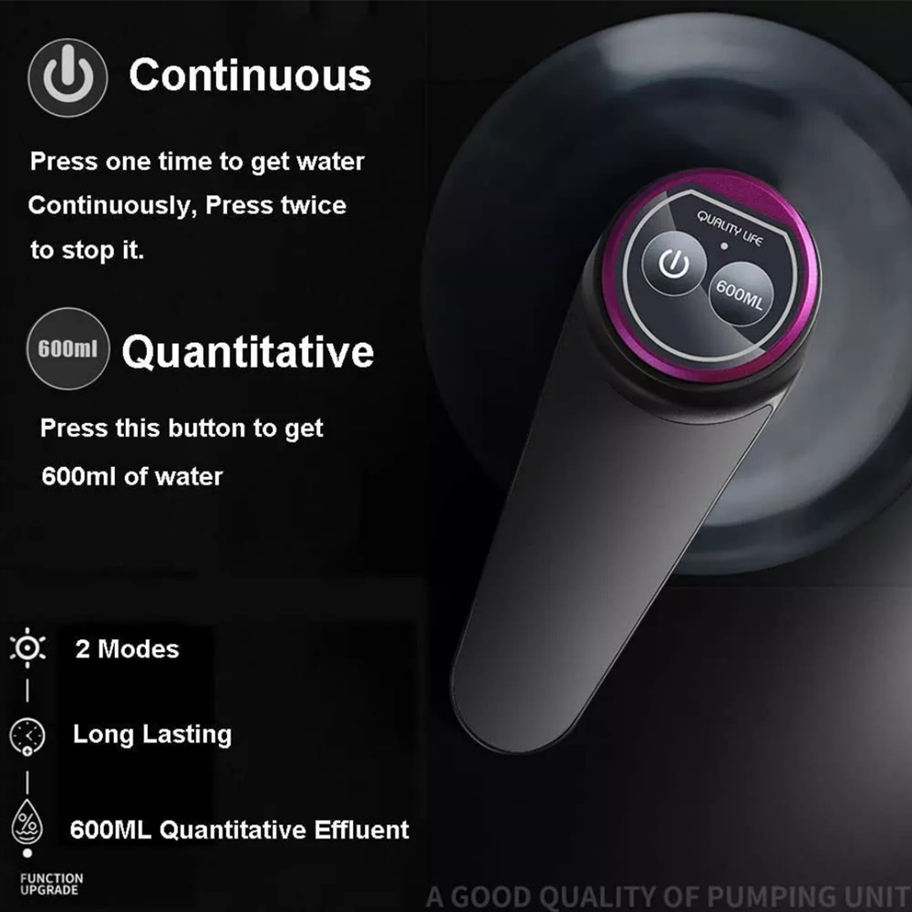 Water Bottle Switch Pump Electric Automatic Universal Jug Dispenser 5 Gallon USB