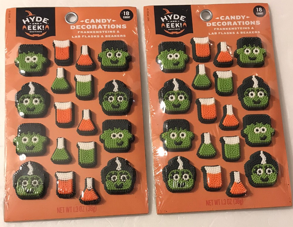 Hyde & Eek! Halloween 36 Cupcake Decorations Frankensteins, Lab Flasks & Beakers