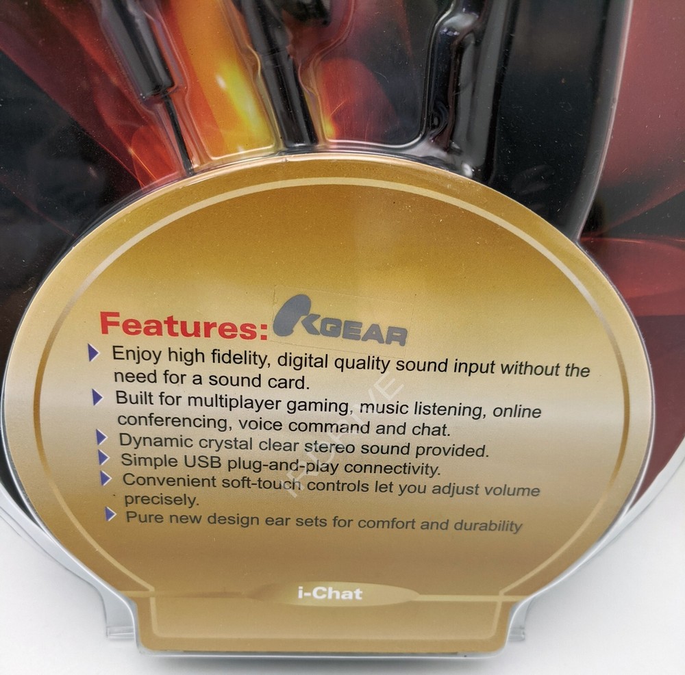 3-Pack: NEW i-Chat Stereo USB Multimedia Earphone w/ Microphone for Computer PC