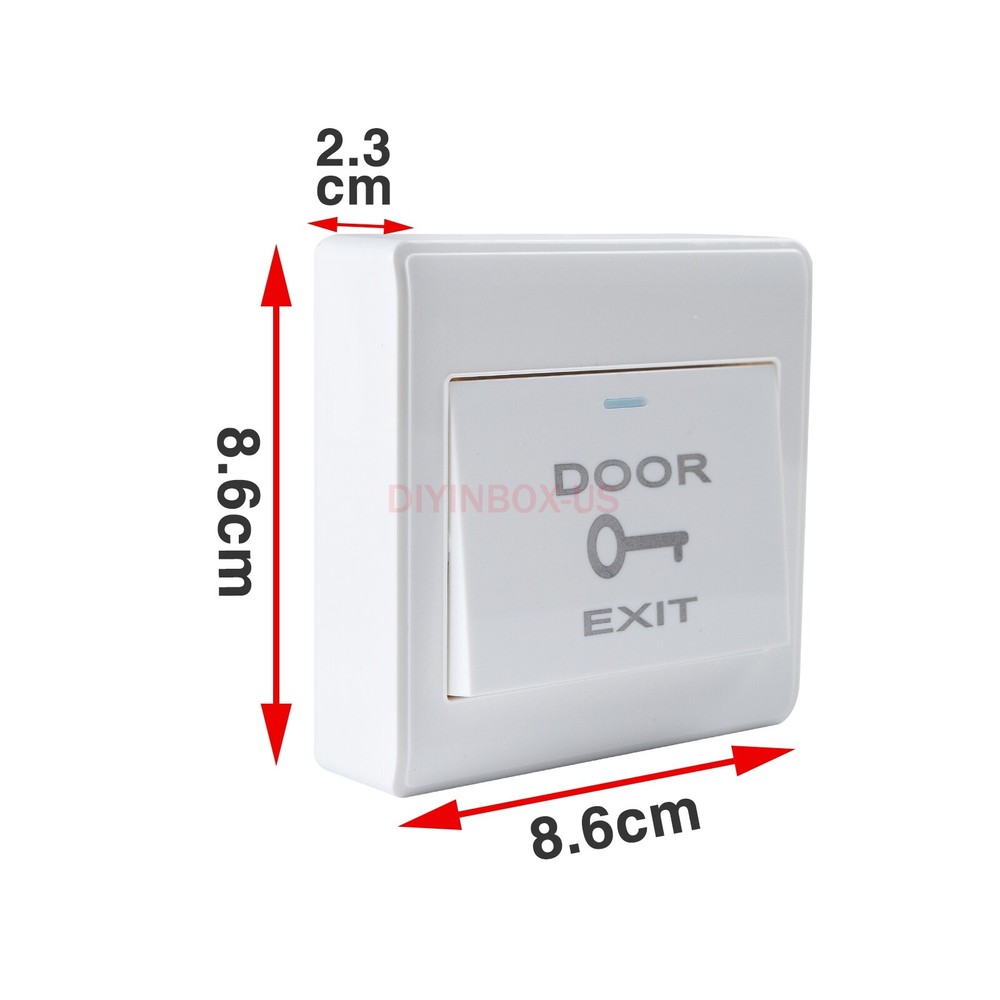 Electric Magnetic Door Lock Exit Release Button Push Switch Panel Access Control