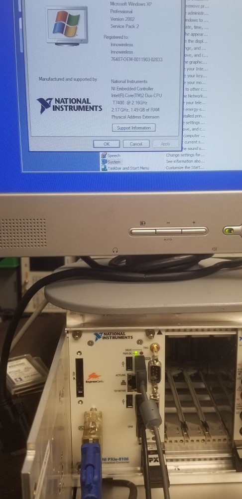 National Instruments PXIe-8106 Controller & HDD Windows XP & NI software Tested!