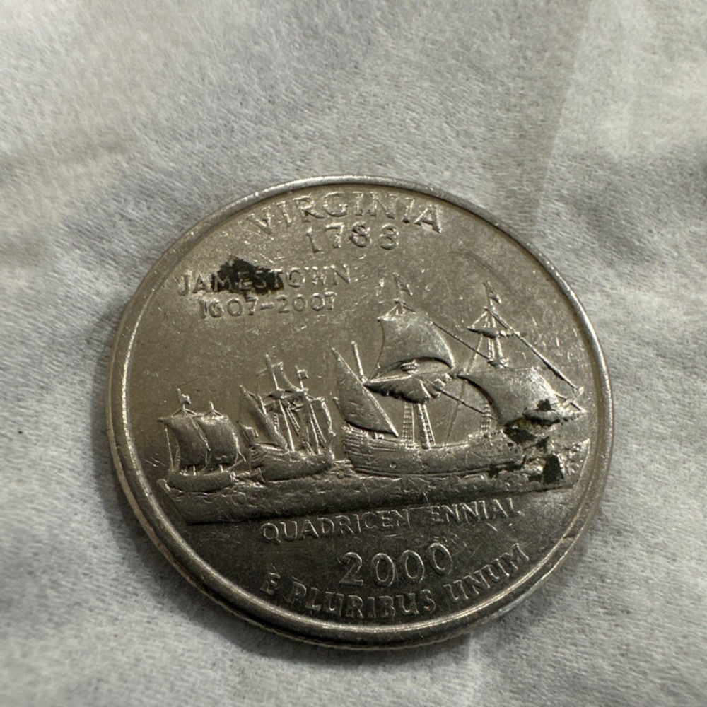 2000 Virginia State Quarter Denver Circulated Copper 25C