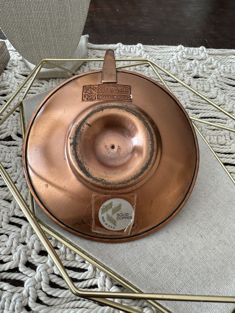 Gregorian Copper Candlestick Holder - Vintage