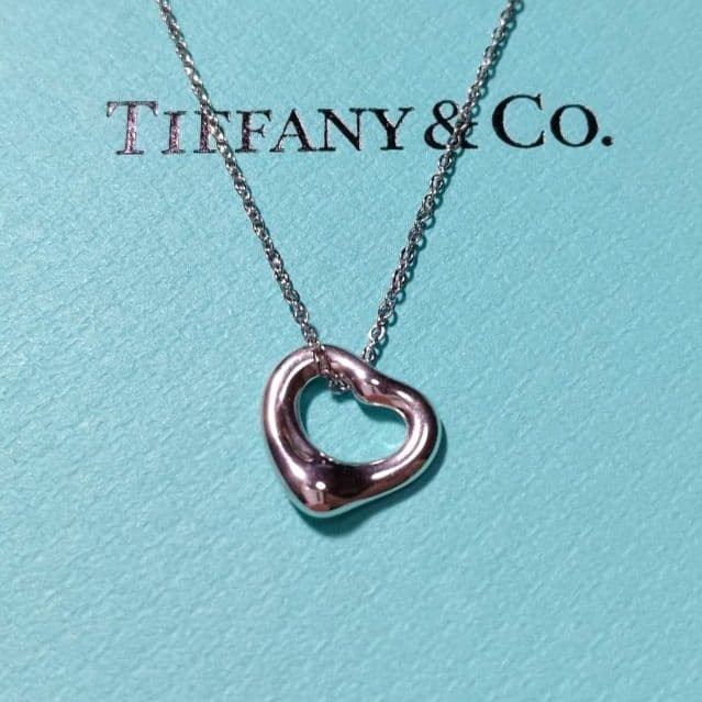 TIFFANY & Co. Open Heart Necklace, Silver, 11mm
