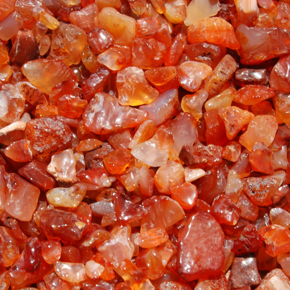 30-40pcs Carnelian Agate Crystal Tumbled Stones, Extra Small