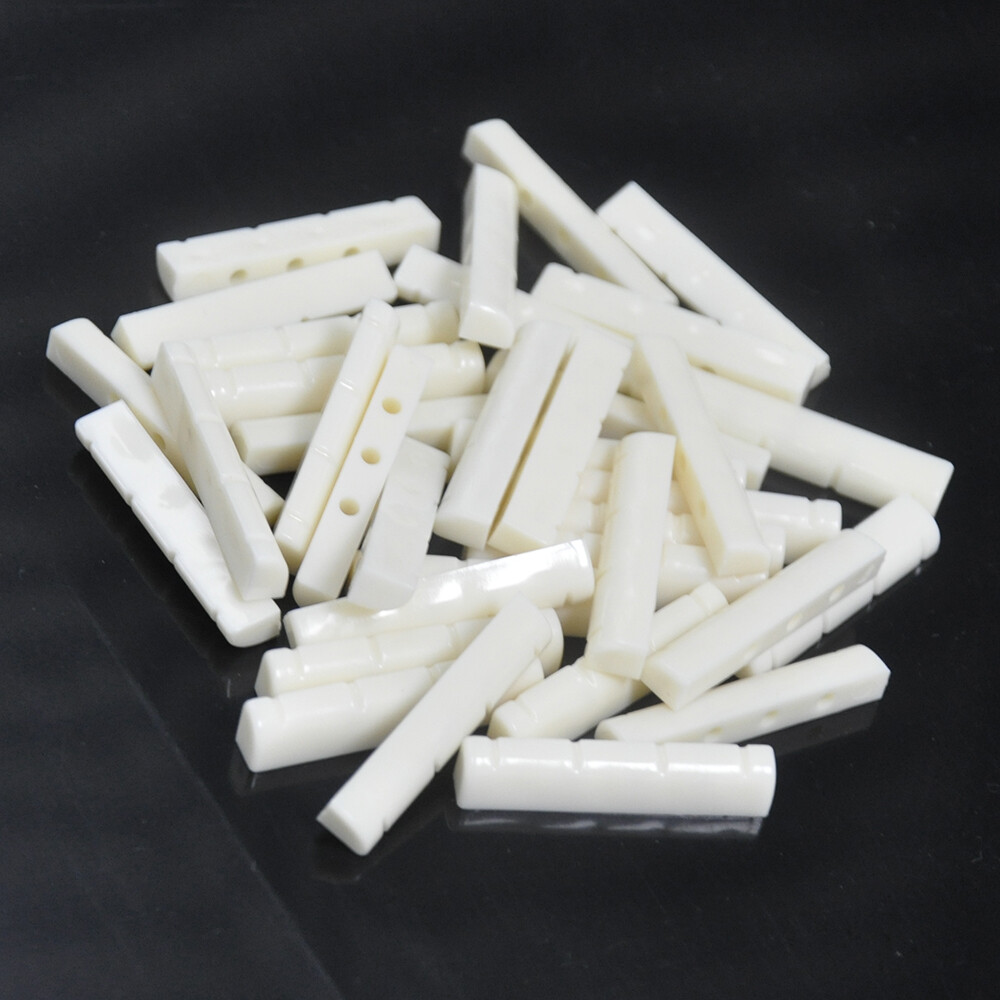 50pcs Ivory White ABS Plastic Ukulele Nuts 35mm for 4 String Ukulele