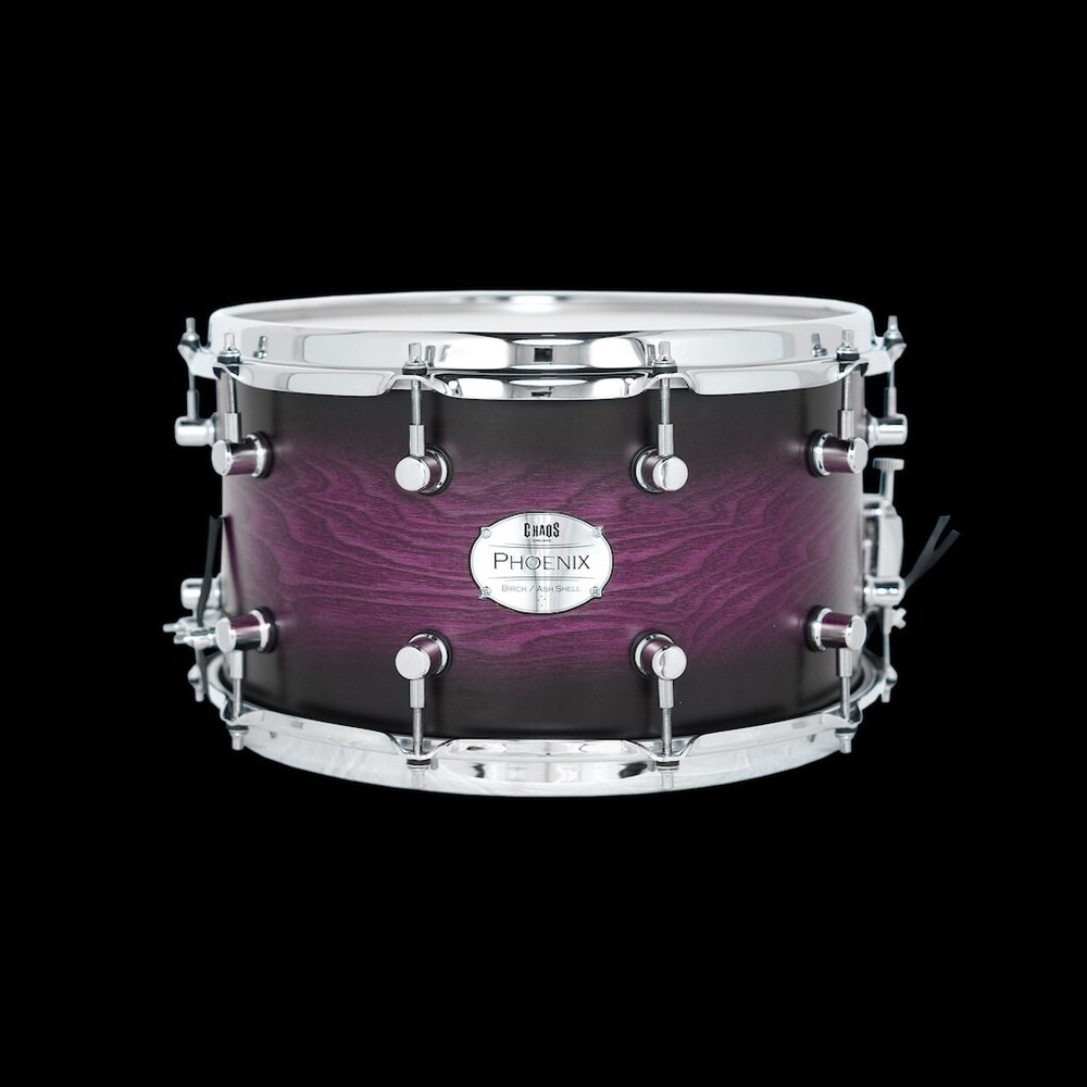 CHAOS PHOENIX 14x8 BIRCH & ASH SNARE DRUM - PURPLE BURST