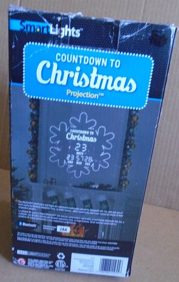 Gemmy Smart Lights Bluetooth Countdown to Christmas Projection
