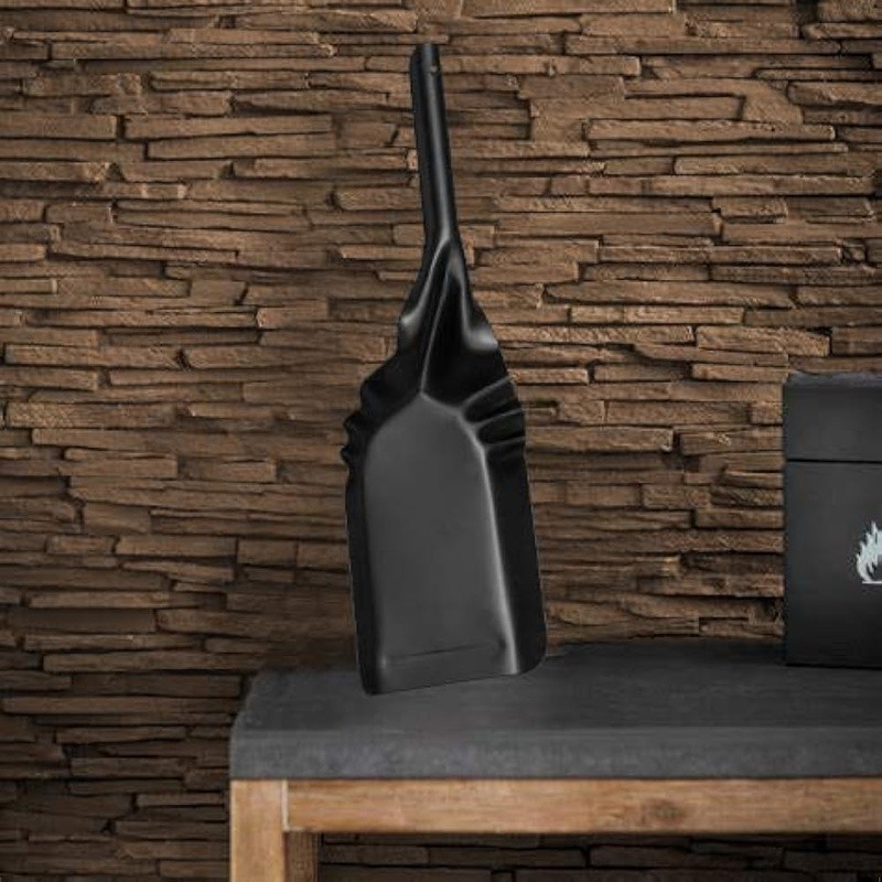 Ergonomic Fireplace Shovel Rust Resistant Iron Tool Indoor Outdoor Use