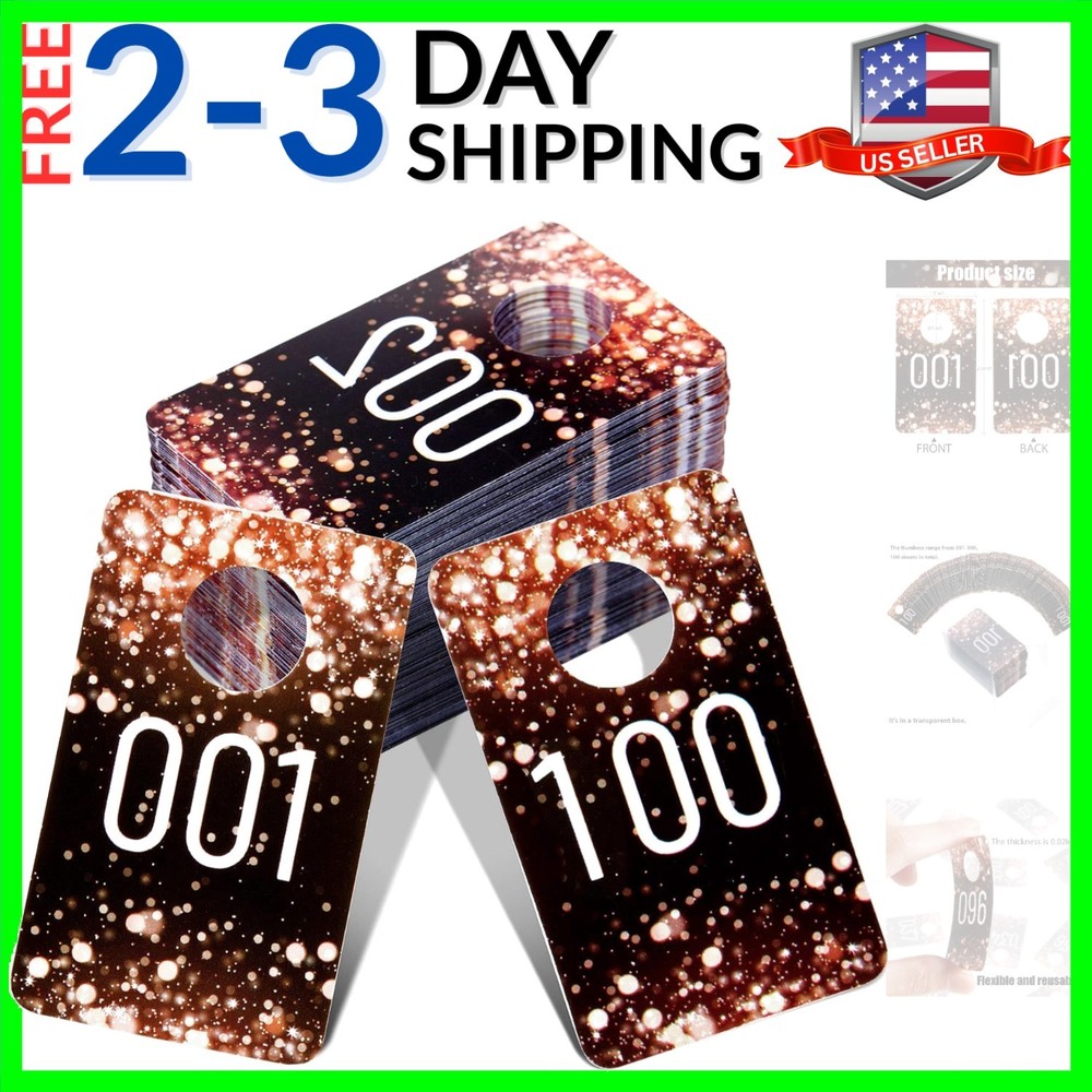 Live Plastic Number Tags, Consecutive Reusable Normal and Mirrored Image Numb...