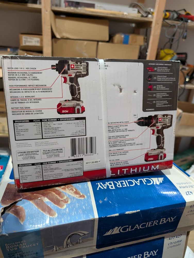 PORTER-CABLE 20V MAX Lithium 2 Tool Combo Kit