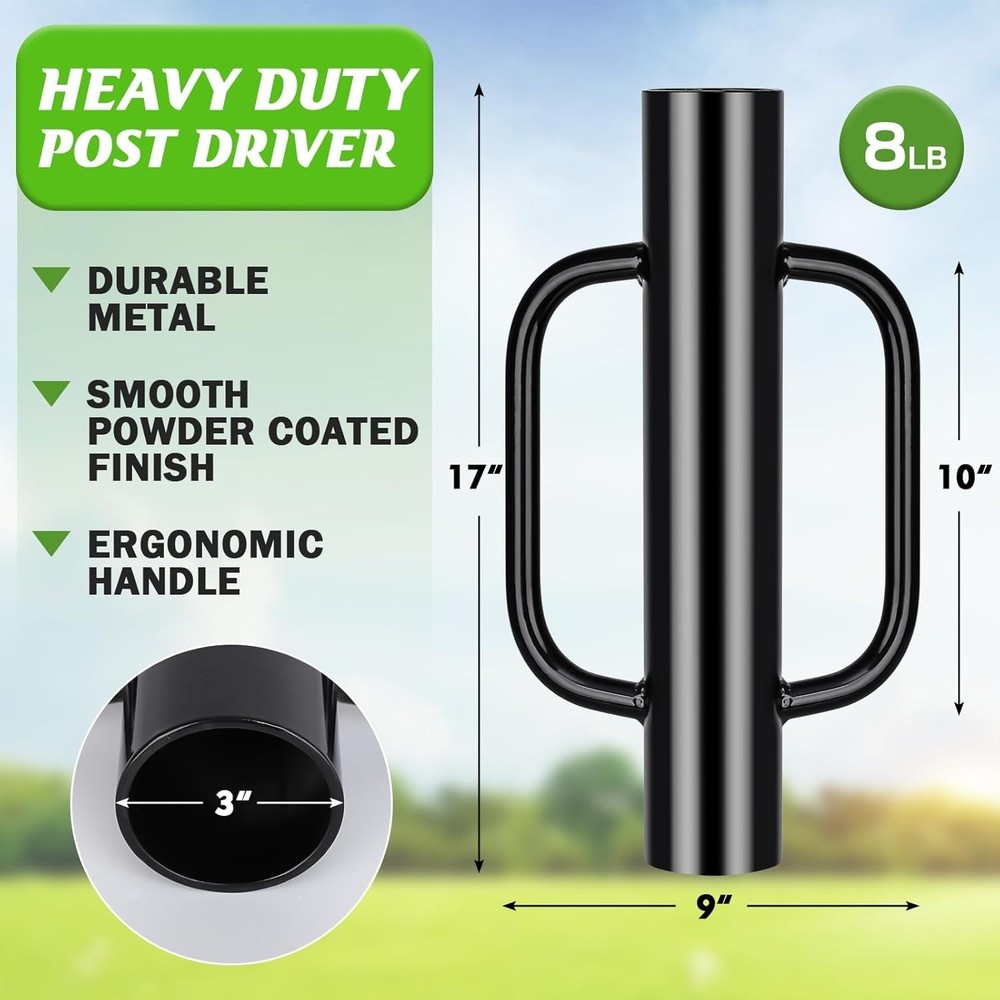Durable Fence Post Driver for T-Posts, U-Channel