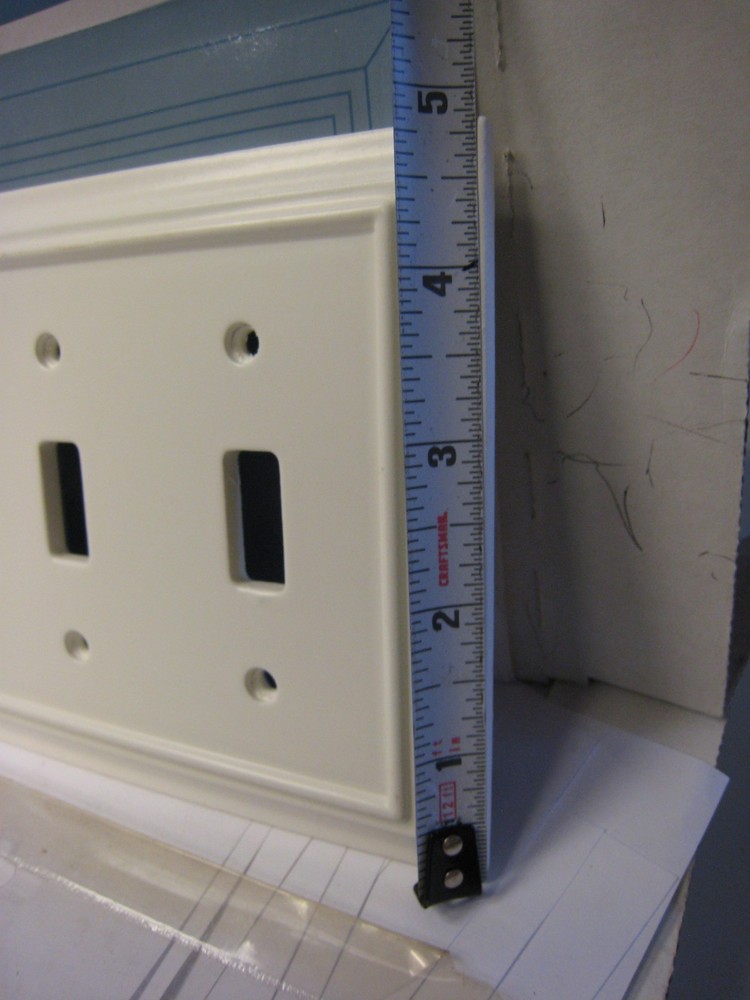 Brainerd Composite Architect Quad Toggle Wall Plate White 64536