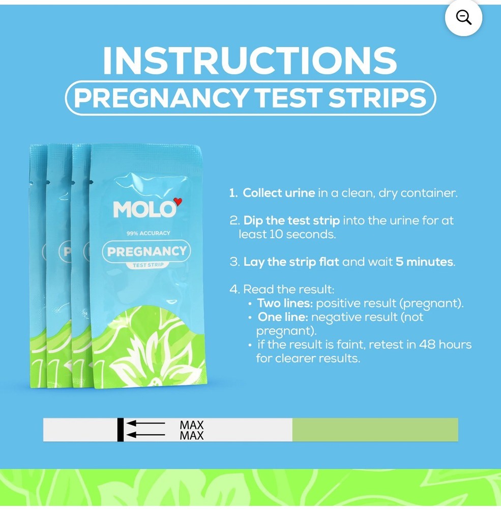 MOLO 50 Ovulation + 20 Pregnancy Test Strips – 99% Accuracy